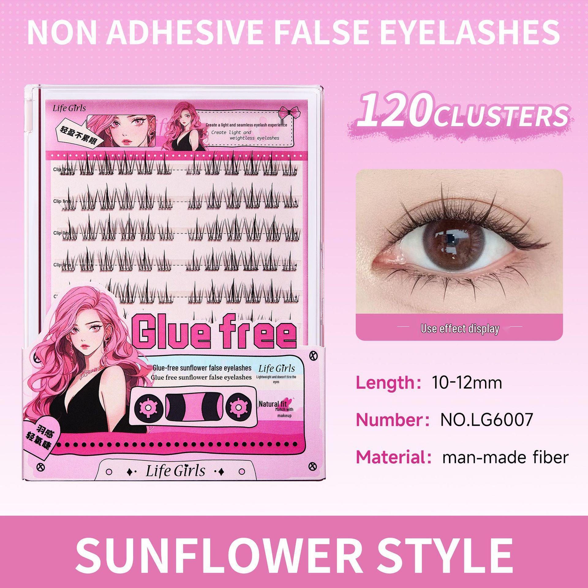 Self-Adhesive Natural Sunflower False Eyelashes