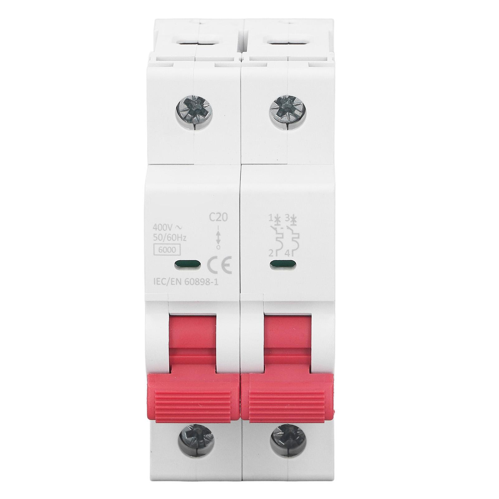 

2P Miniature Circuit Breaker Leakage Protection Air Switch 6KA High Breaking Capacity 400V GYM10 20A