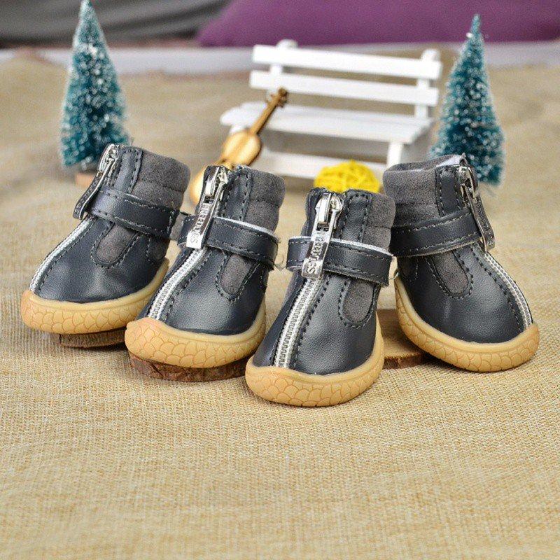💰Kaufe 4pcs Antislip Rain Dog Shoes Booties Dog Shoes Winter Warm