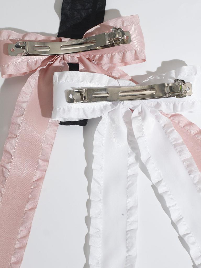 Lystrfac Vintage Große Schleife Haarspange Trend Lange Schleife Haarnadeln Haarspangen Stirnband Für Frauen Mädchen Hochzeit Haarschmuck