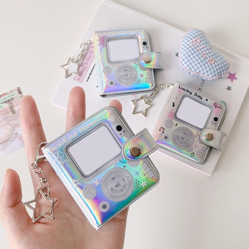 2Inches Mini Small Photo Album Photo Storage Book with Keychains Pocket Album Keychains for Picture Valentines Gift Wedding
