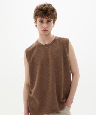 LEARVE Elba Resort Knit Sleeveless Camel (Relaxed Fit)