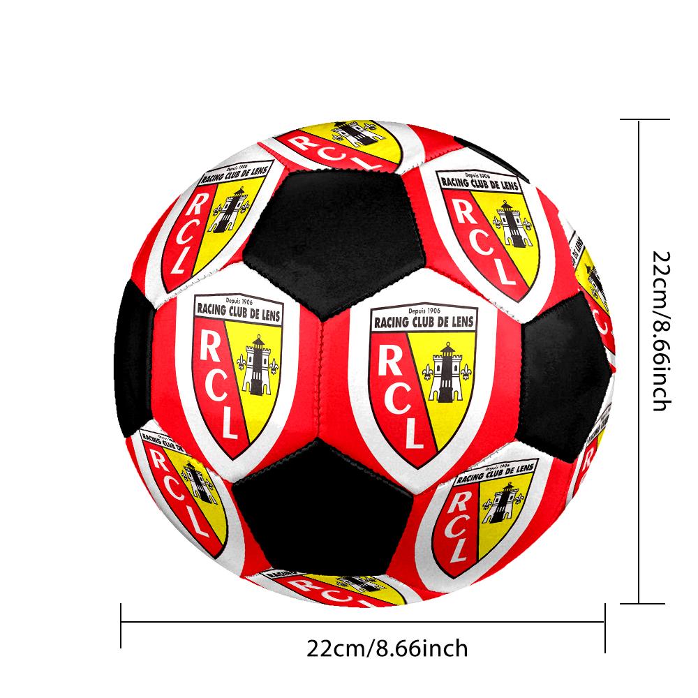 TAGLIA 5 Pallone da Calcio RC Colorato Per Tutte le Età Cucito a Macchina PVC Pronto per la Competizione Durevole Ad Alto Rimbalzo
