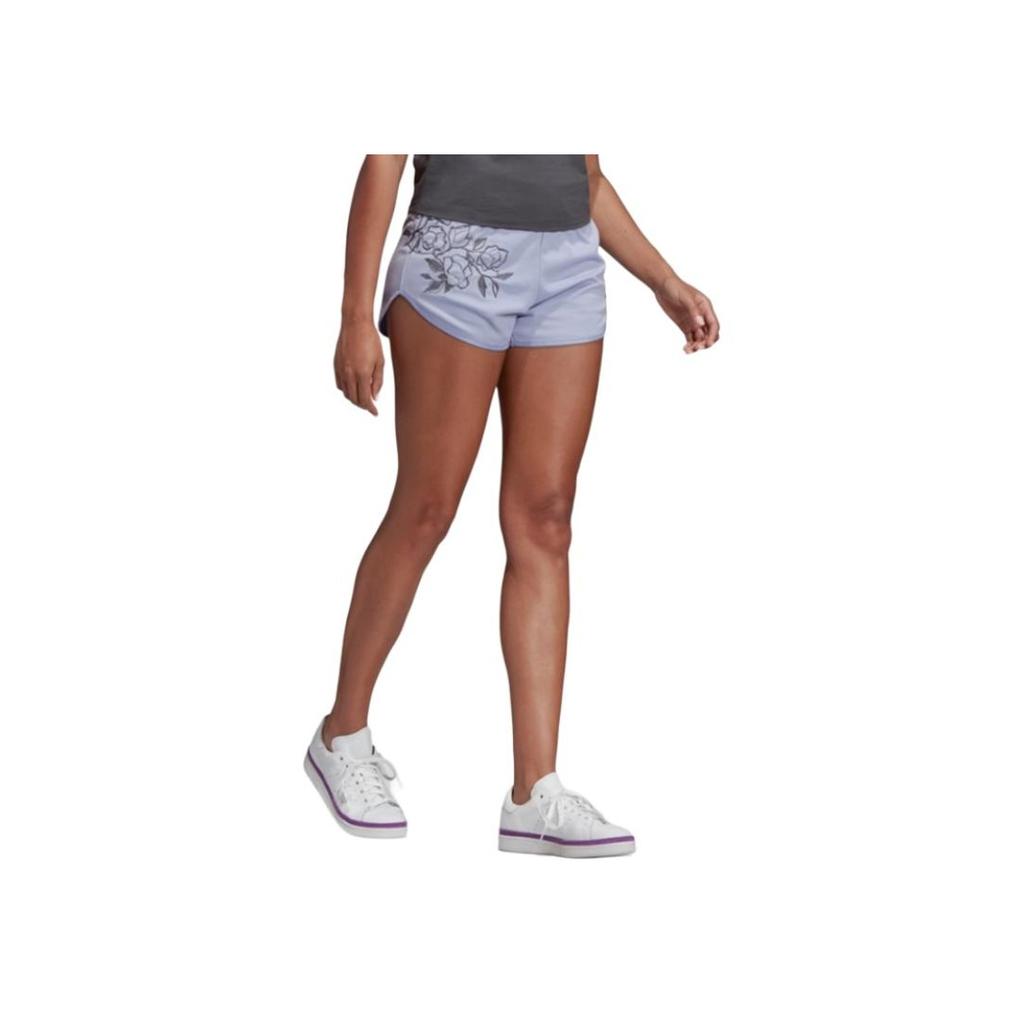 adidas Originals Floral Fashion Comfortable Breathable Quick-Dry Sports Shorts Women Shorts Purple DX4259