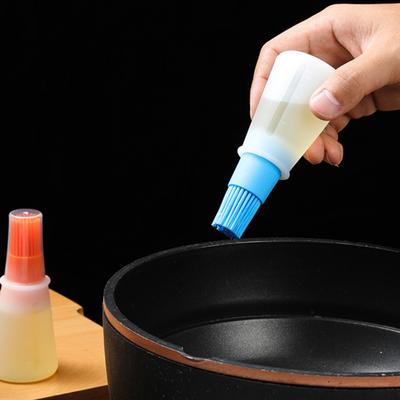 Oil Brush Food Grade Convenient Anti-leak Silicone Portable Oil Bottle with Brush Outdoor Grill Equipment Daily Use