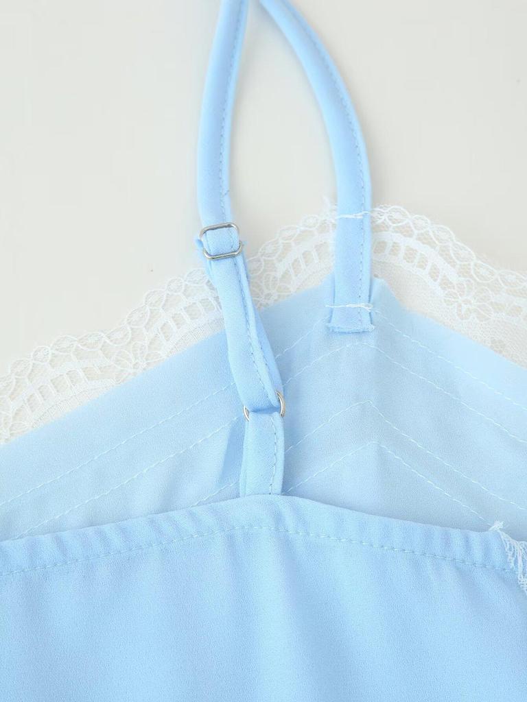 European & American Women's Lace Lingerie Style Casual Fashion Top