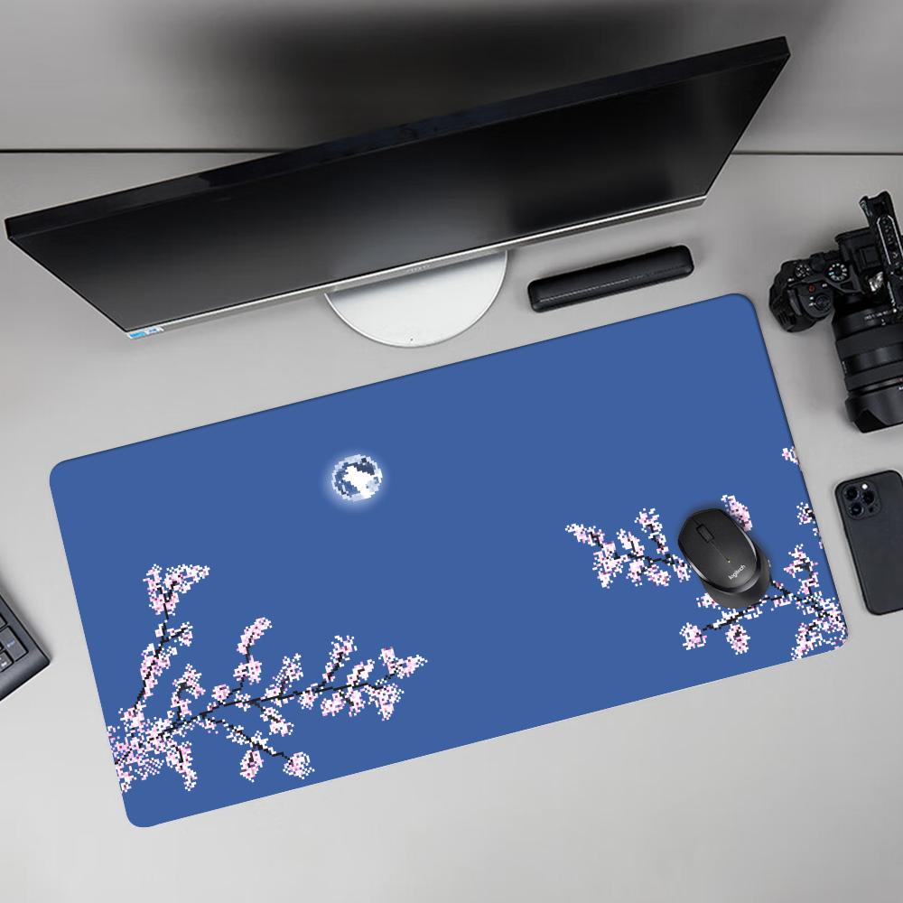 Sakura Fiore di Ciliegio Giapponese Tappetino Mouse Gaming XXL Casa Nuovo HD Mousepad XL Tappetino Tastiera Antiscivolo Tappeto Ufficio Laptop Mouse Pad