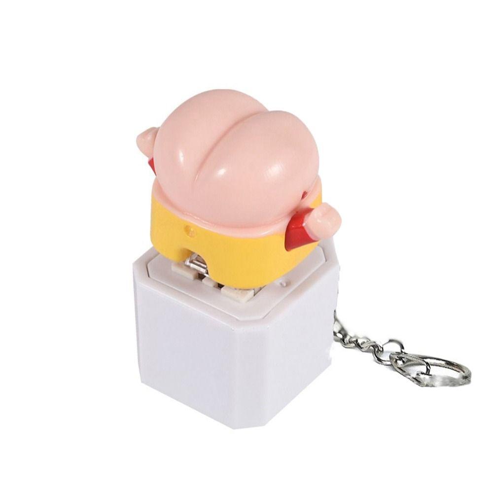 Rechargeable Mechanical Keyboard Keychain Fingertip Button Key Ring  Office Leisure Entertainment