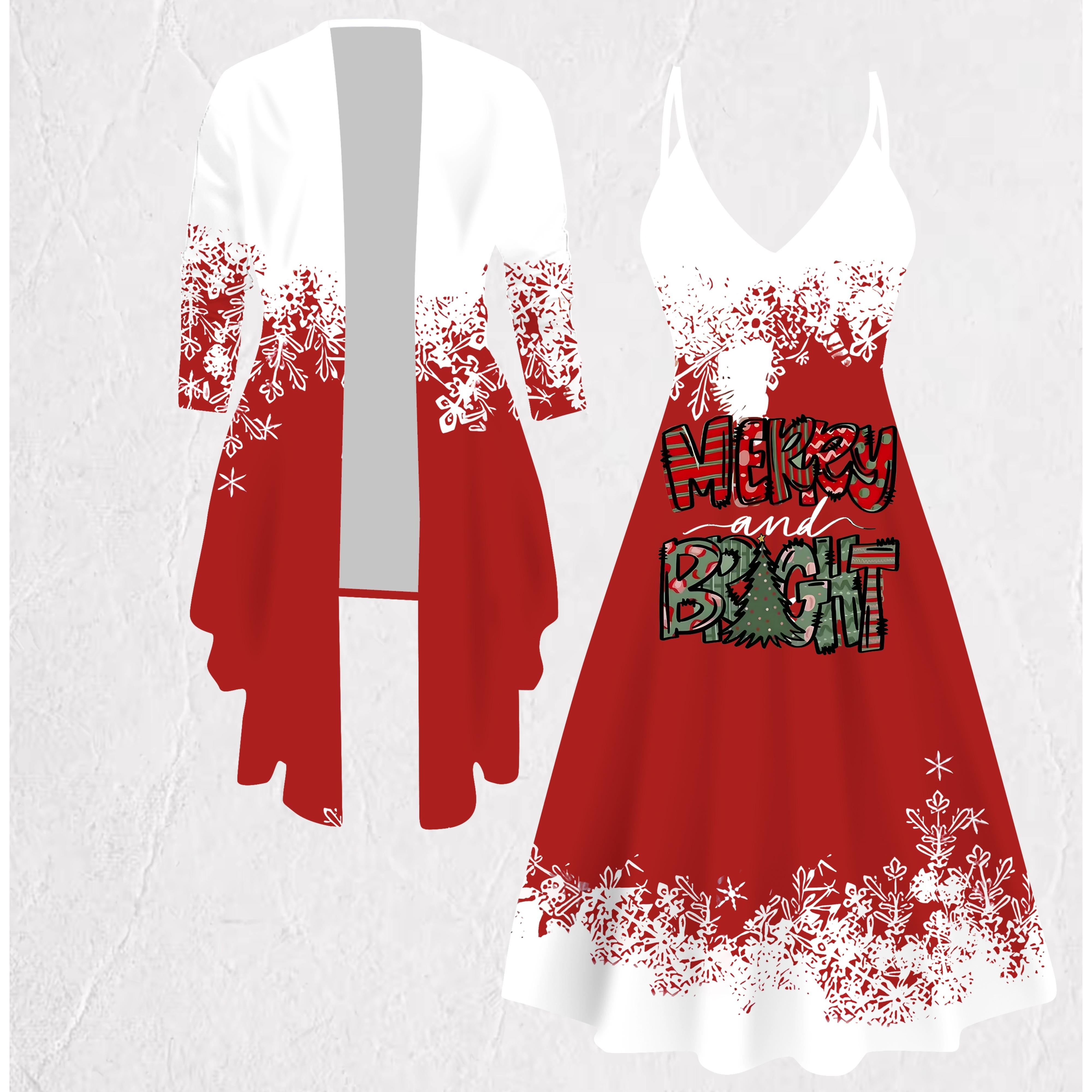 

Комплект 3D платья и пальто с рождественским принтом для Дня святого Валентина, эксцентричный классический тотемный модный принт, подходит для различных модных стилей XXL