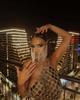 Sequin Halter Vest & Metal Chain Headwear Set