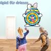 Easter Bunny Design Kids Dart Board with 12 Sticky Balls, Easter Gifts Party Decor Crafts DIY Toys for Children Ages 4-10