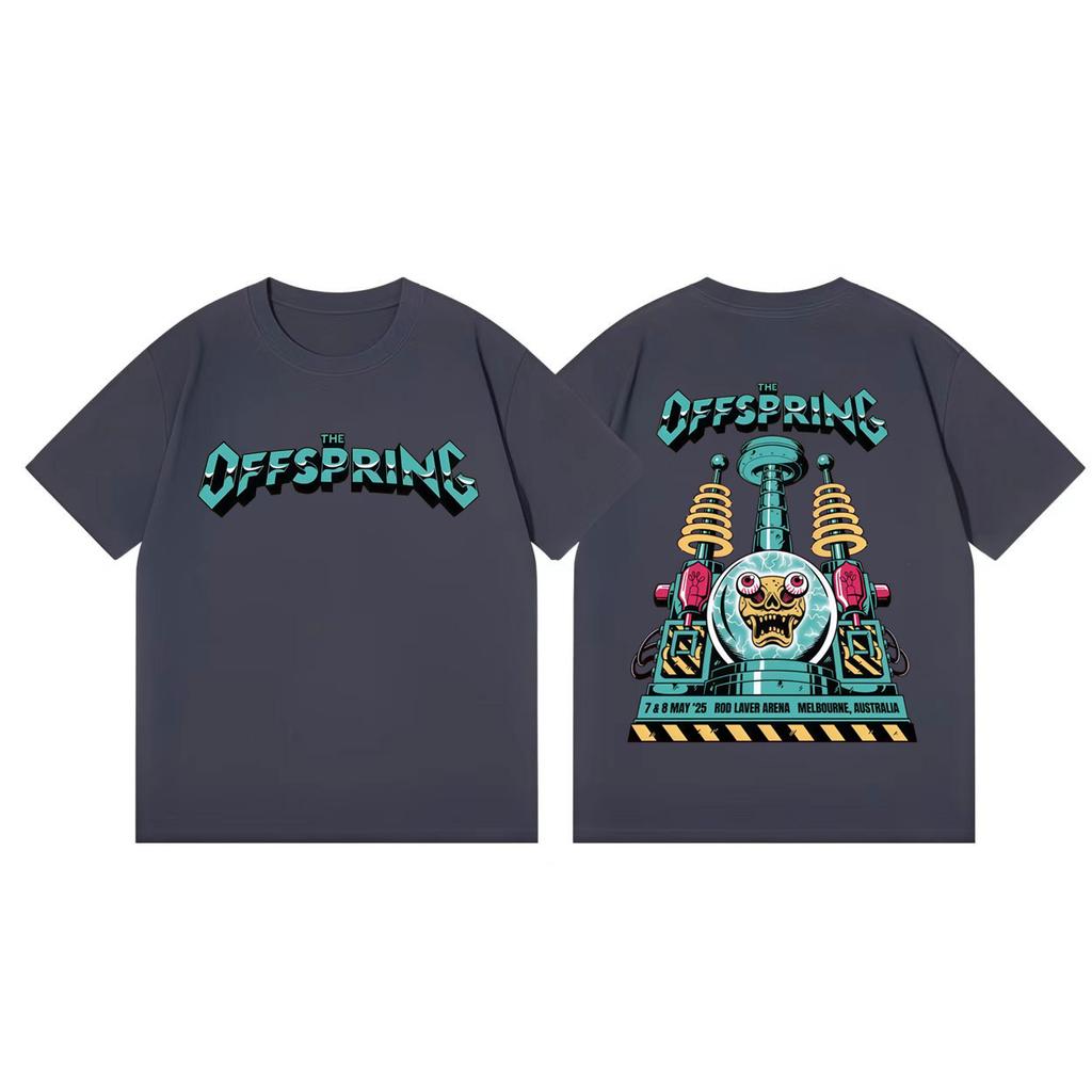 Rock Band The Offspring Merch Tshirt Harajuku Punk Short Sleeve T Shirts Men Women Y2k Fashion Oversized Tshirts Streetwear