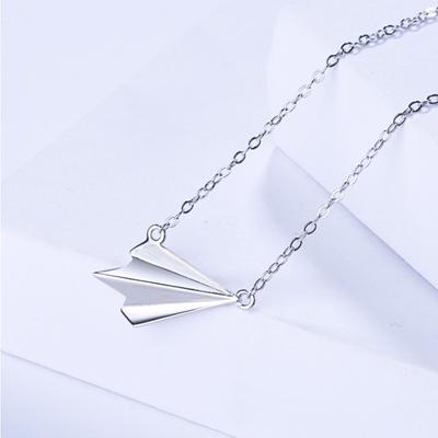 Aircraft Necklace S925 Sterling Silver Women's Korean-Style All-Match Star Minimalistic Clavicle Chain Silver Jewelry