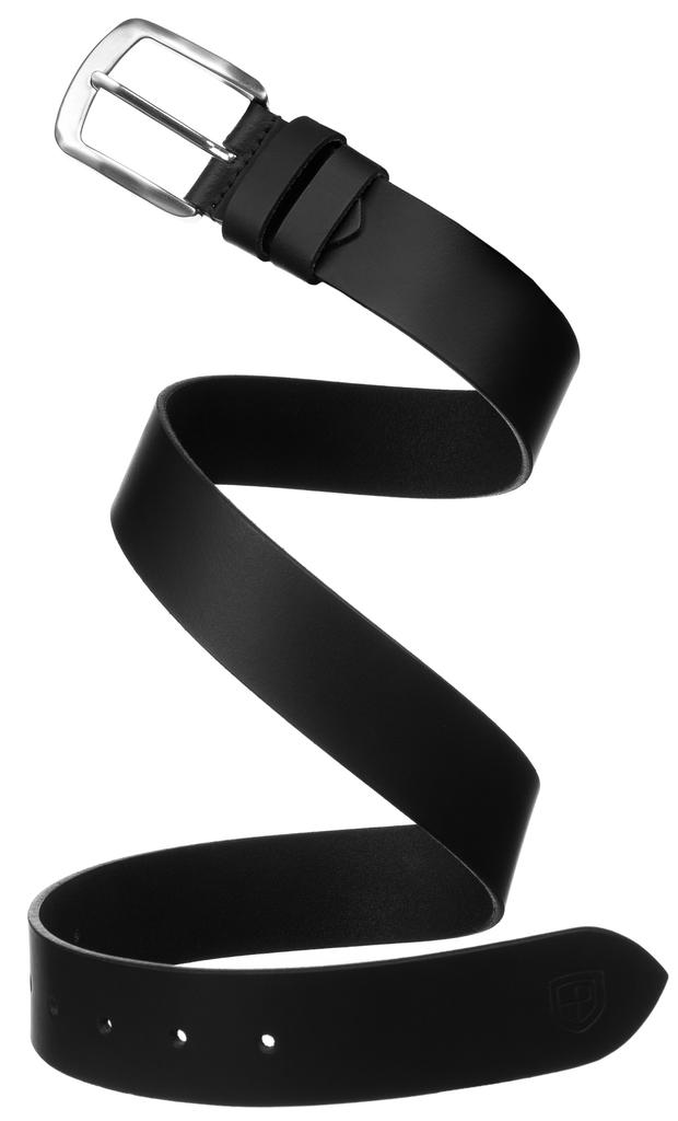 Wide Leather Belt PTN LTP-SMO-125-9845 Black