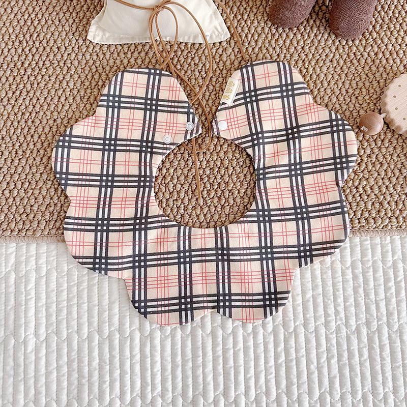 New Korean Style Double-Sided Waterproof Baby Bib - Soft Cotton Drool Bib for Infants (0-2 Years)