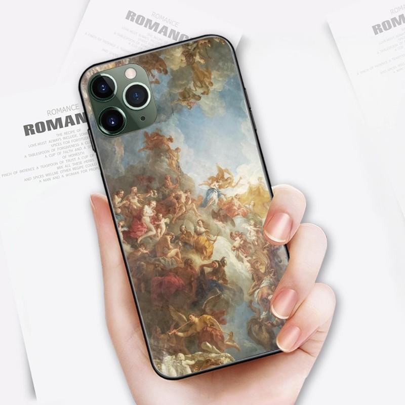 

Прохладный чехол для телефона в стиле Ренессанс Арт для IPhone 14 13 12 11 XS X 8 7 6 Plus Mini Pro Max SE 2022, мягкий черный чехол для телефона iPhone SE 2020-2022