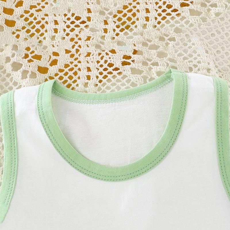 2Pcs/Set Cotton T-shirts Shorts Tank Top Boys Girls Sleeveless Children Sets Kids Clothes Vest Suit Summer Children Clothing Baby