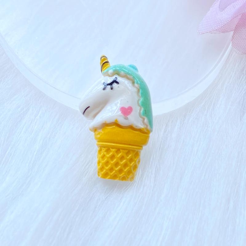 10Pcs New Mixed Cartoon Mini Lovely Unicorn Flat Back Resin Cabochons Necklace Pendant Keychain Charms DIY Decoration