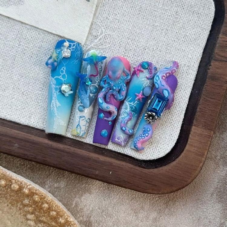 Professional Grade Transparent Nail Silicone Mold With Intricate Octopus Detailing Manicure Mould For Creative Accessories