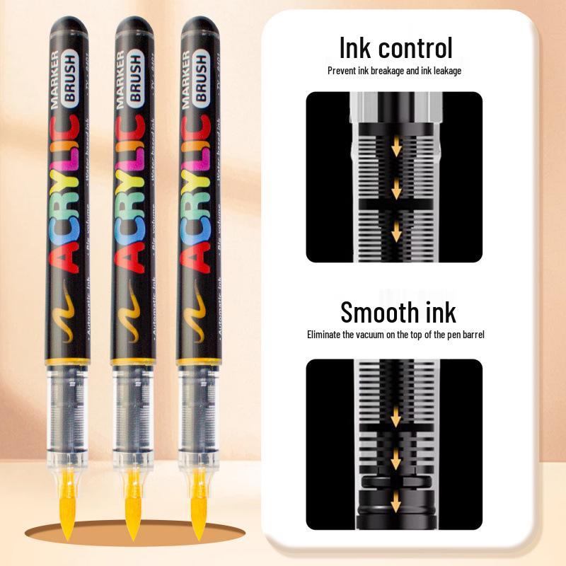 Waterproof White Acrylic Marker, Stackable, Odorless, Quick-Drying, Soft Tip