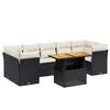 VidaXL Garden Lounge Set with Cushions 8 Pcs, Patio Sofas, Patio Furniture Set, Outdoor Furniture, Black 3270699