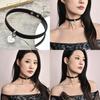Titanium Steel Love Heart Choker Necklace With Finish For Fashion Forward Women