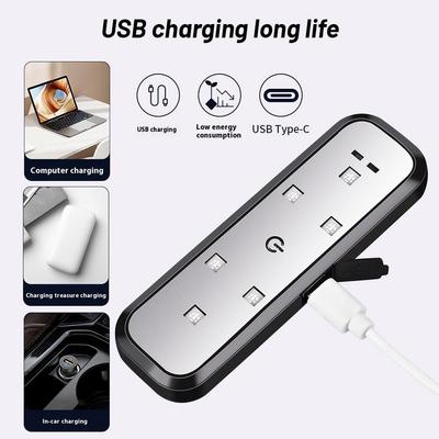 NEW High-end Car Door Lights LED Welcome Light Magnetic Control USB Charging Anti-collision Anti-Theft Emergency Signal Lamp