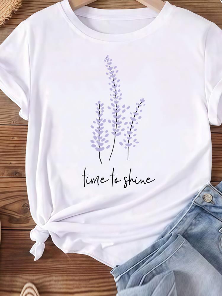 (Asian Size) Women Tee Top Clothing Casual letter cute 90s lovely  Short Sleeve T Shirt Fashion Printed Lady Female Graphic T-shirts