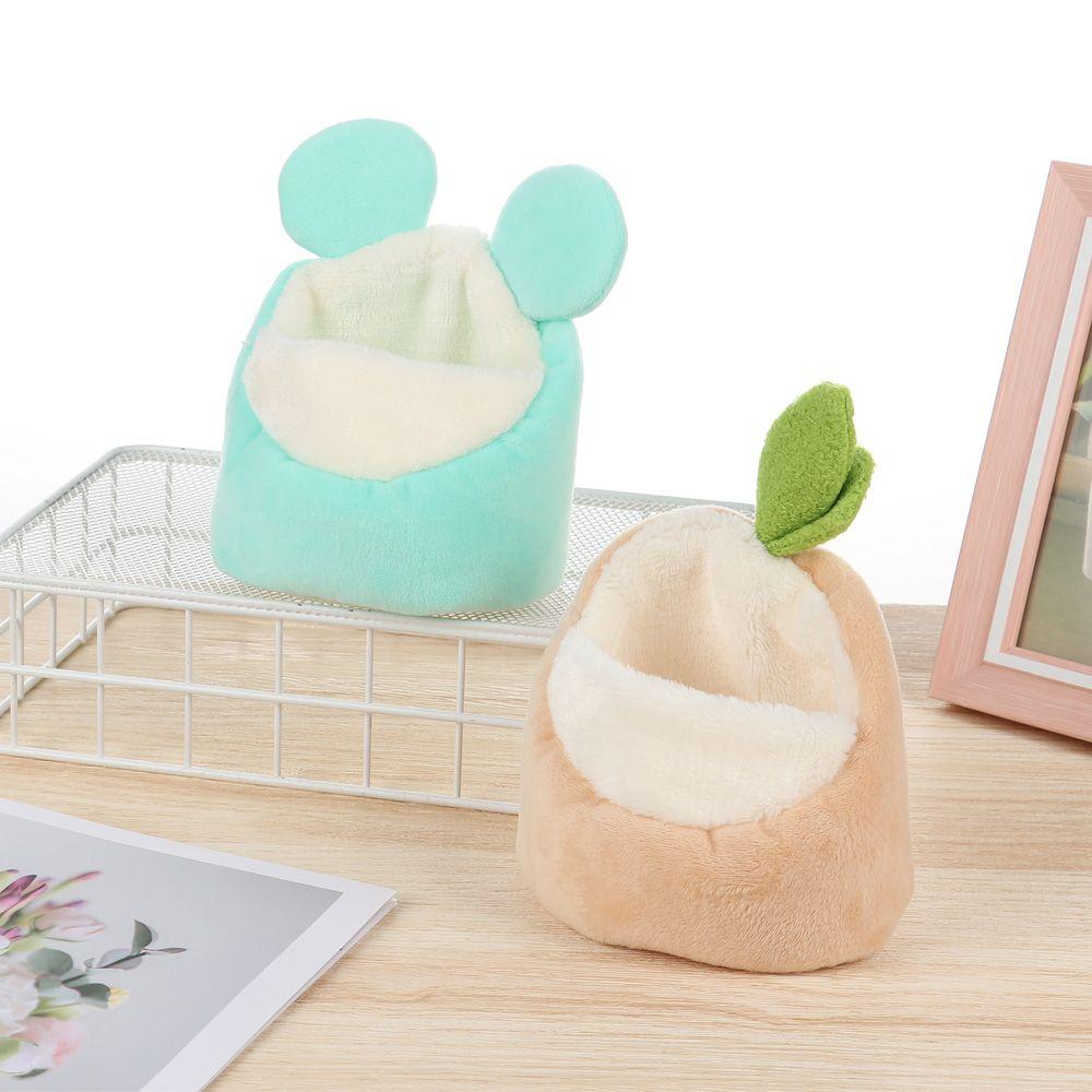 Miękki polarowy królik mini gniazdo chomik łóżko do spania mały domek dla zwierząt mata dla świnki morskiej ciepła podkładka