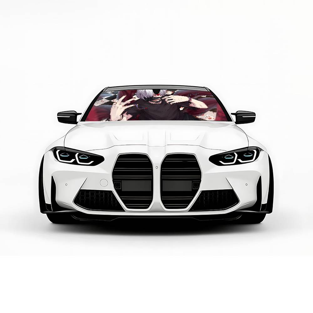 Anime T-Tokyo Ghoul Car SunShade Car Sunshade Covers Cover Universal Windscreen Folding Visor