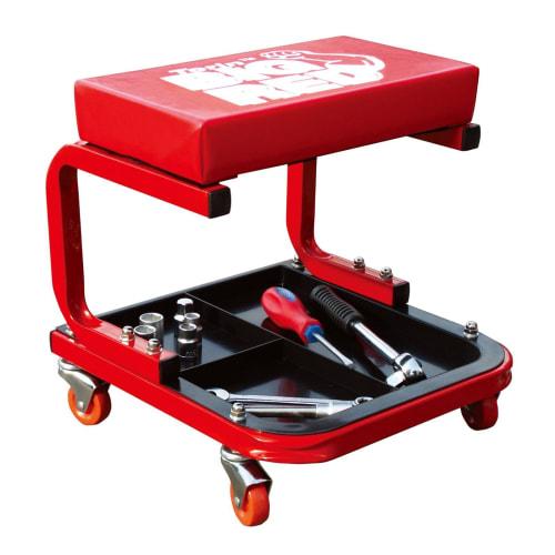 BIG RED Seat Creeper Work Chair, Roller Seat, Mechanic Seat, Working Chair, Tool Chair with Casters and Tray, Tool Cart, Tool Storage, TRJ6300