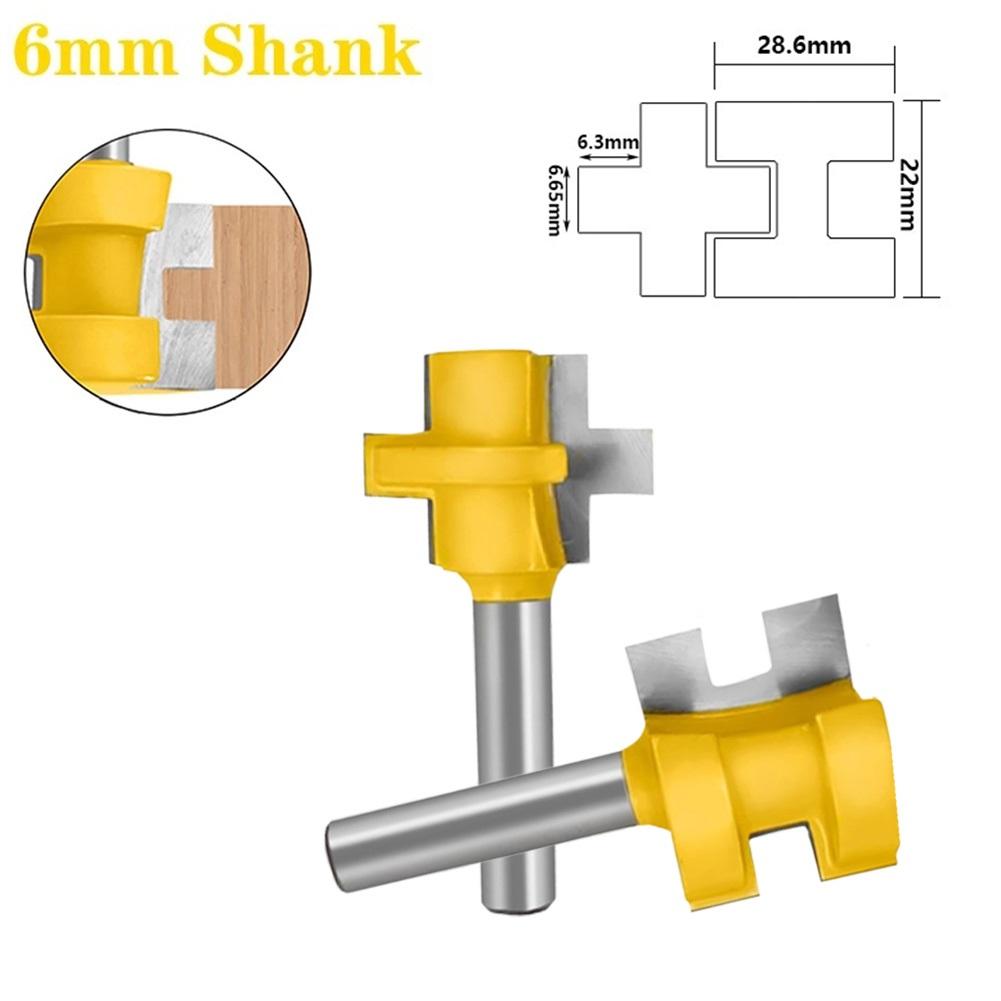 Milling Cutter Router Bits For Woodworking Tools YG8 2pcs 45# Steel Accessories CNC Ground Square Tooth T-Slot