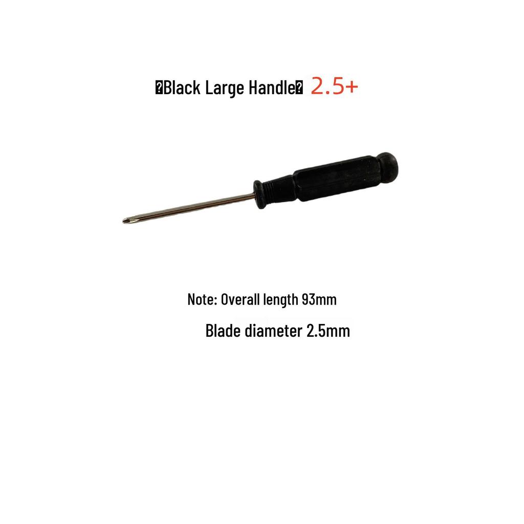 Black Handle Phillips/Slotted Screwdriver Set (2.0-5.0mm) for Toy and Small Appliance Repair