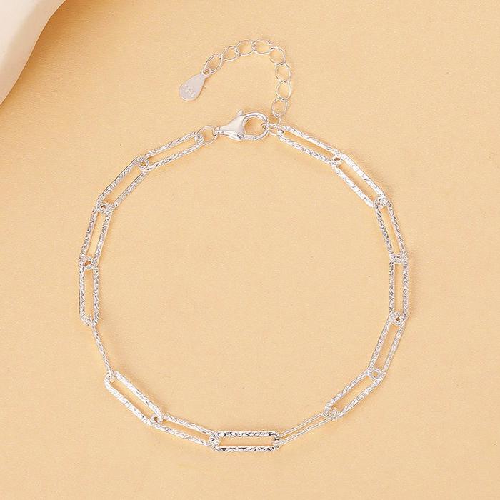 925 Silver Hollow Heart Bracelets For Women Girls Vintage Korean Design Double Layer Beads Bracelet Party Jewelry Gifts