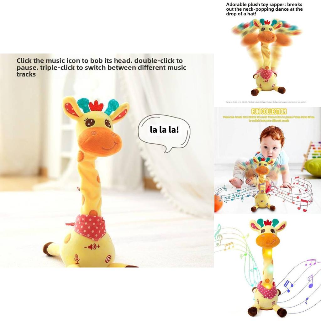 Singing Giraffe Plush Toy With Talking Motion For Kids Gift