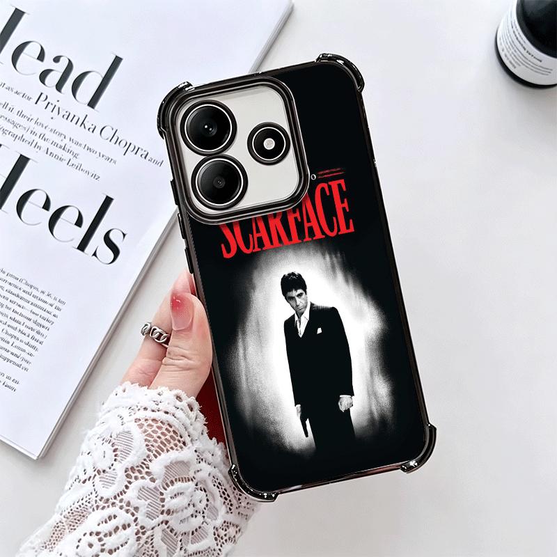 Scarface 1983 Al Pacino Soft Phone Case For Xiaomi Redmi Note 14 15 Pro Plus 13 12 11S 11T 5G 10 9S 9 Plating Anti-Fall Fundas