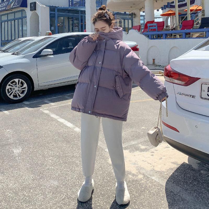 2023 Autumn/Winter Women's Short Cotton Bread Coat - Loose, Casual, Thick Harajuku BF Style