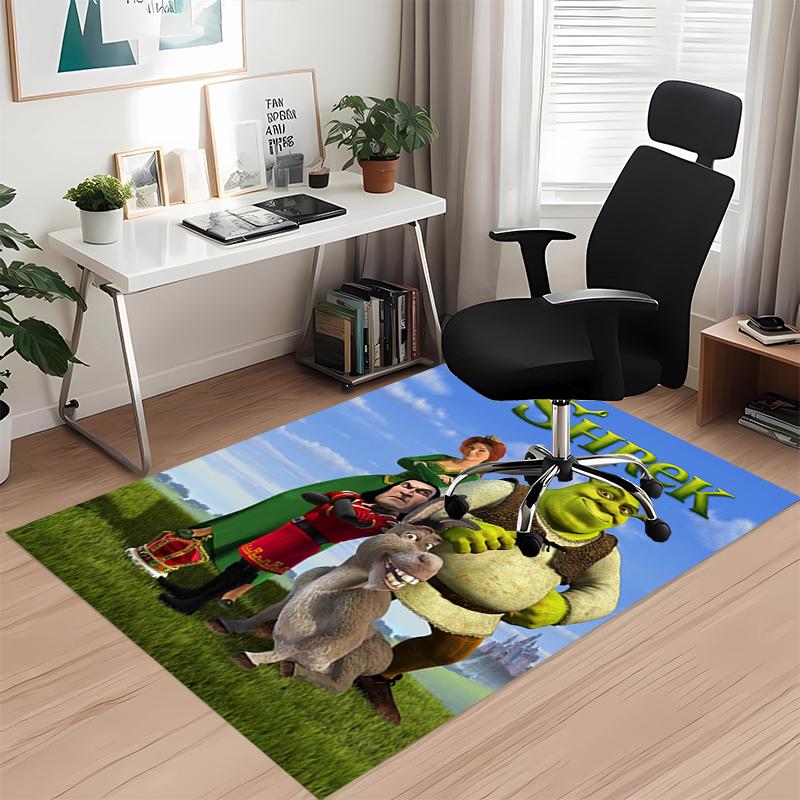 Shrek Printed Carpet, for Office Chair Living Room Bedroom Kitchen Room Decor Gifts.