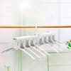 New Multifunctional Retractable Hanger Rack Folding Plastic Clothes Hanger Closet Clothing Storage Rack Drying Rack Color Random