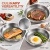 26/28/30Cm Titanium Uncoated Frying Pan, Fish‑Scale Hammer Pattern Healthy Cookware For Home Kitchen Cooking