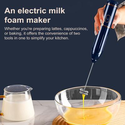 Eierquirl Handmixer 3 Geschwindigkeiten Kabellos Elektrisch Milchaufschäumer für Kaffee Heiße Schokolade Kabellos