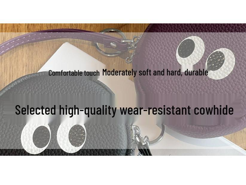 2025 Cute Cartoon Women's Genuine Leather Mini Coin Purse - Top Layer Cowhide Design