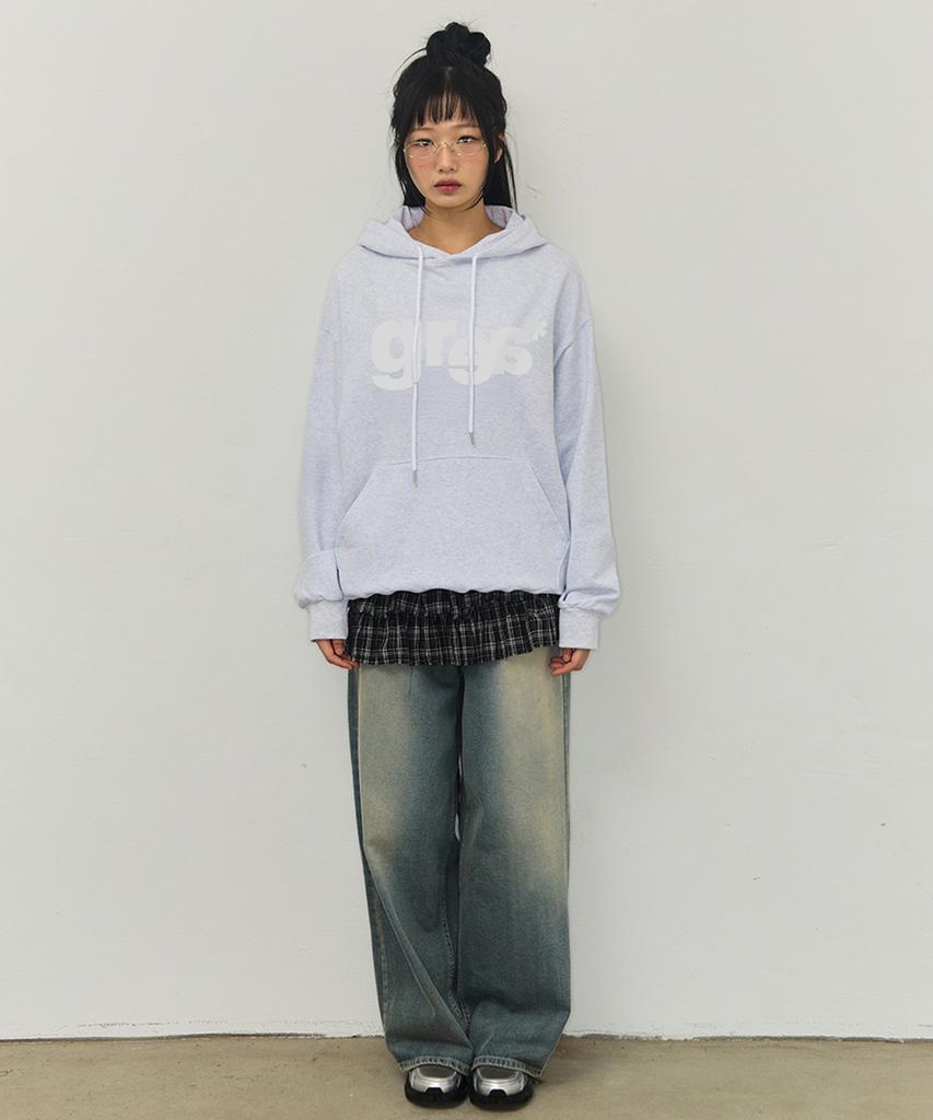 [Unisex] Grae-S Wide Hoodie_Melange White