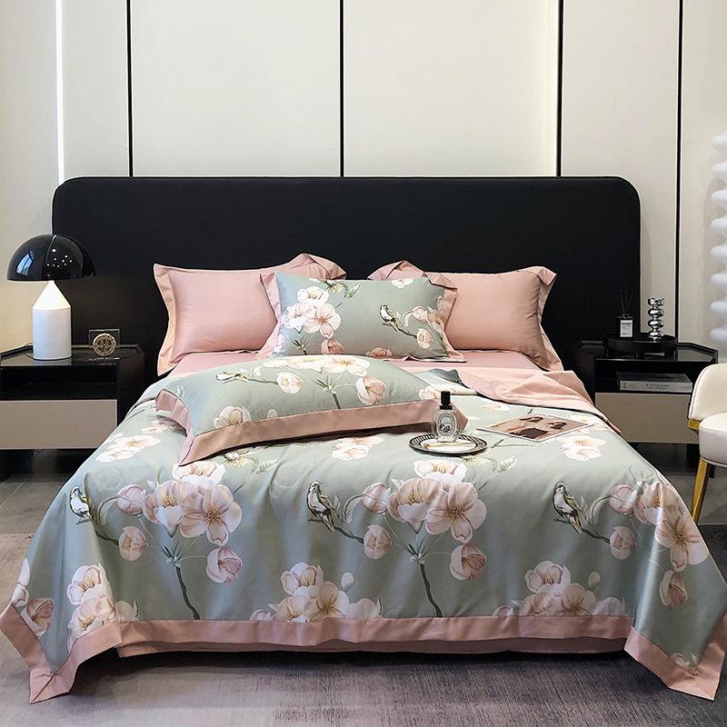 

Летнее одеяло Ice Silk Cool Thin Quilt Stitch Plaid Office Nap Knee Duvet Adult Children Washing Air Conditioning Beds 200X230cm