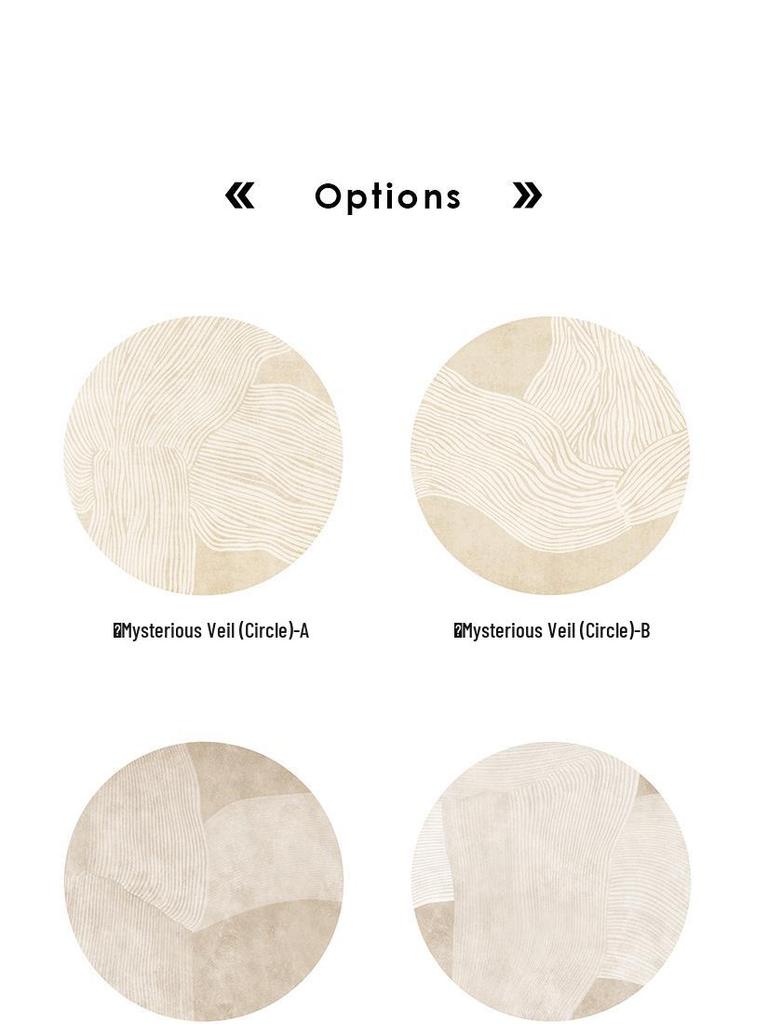 Wabi-Sabi Round Floor Mat Carpet for Living Room, Bedroom, Office, or Gaming Chair Cushion.