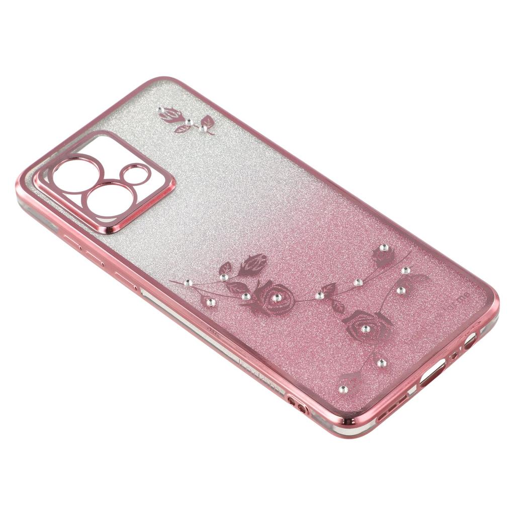 KADEM For Motorola Moto G84 5G Case Flower TPU Flexible Gradient Phone Cover