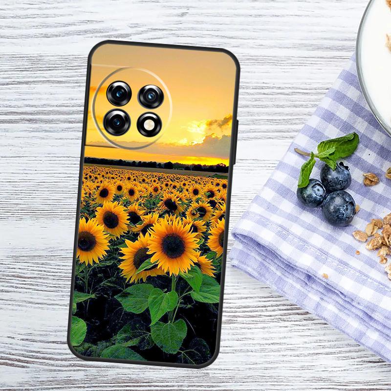 Sunflower  Floral Case For OnePlus Nord CE 5 2 3 4 Lite N20 N30 OnePlus 10T 13T 13R 12R 15R 10 11 12 13 15 Cover