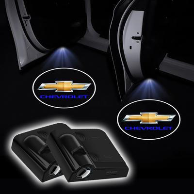 2Pcs Car LED Courtesy Light Ghost Shadow Projector Emblem Lamp For Cruze Lacetti Captiva SS Z71 Equinox Trax Impala Camaro Sonic