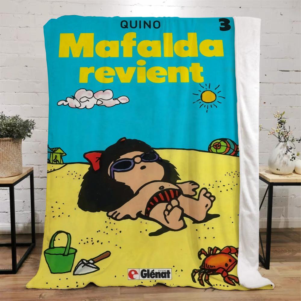 Mafalda Funny Blanket for Sofas Custom Blankets Sofa Decoration Bed Throw Luxury Bedding Knitted Plaid Beach Towel Home Interior