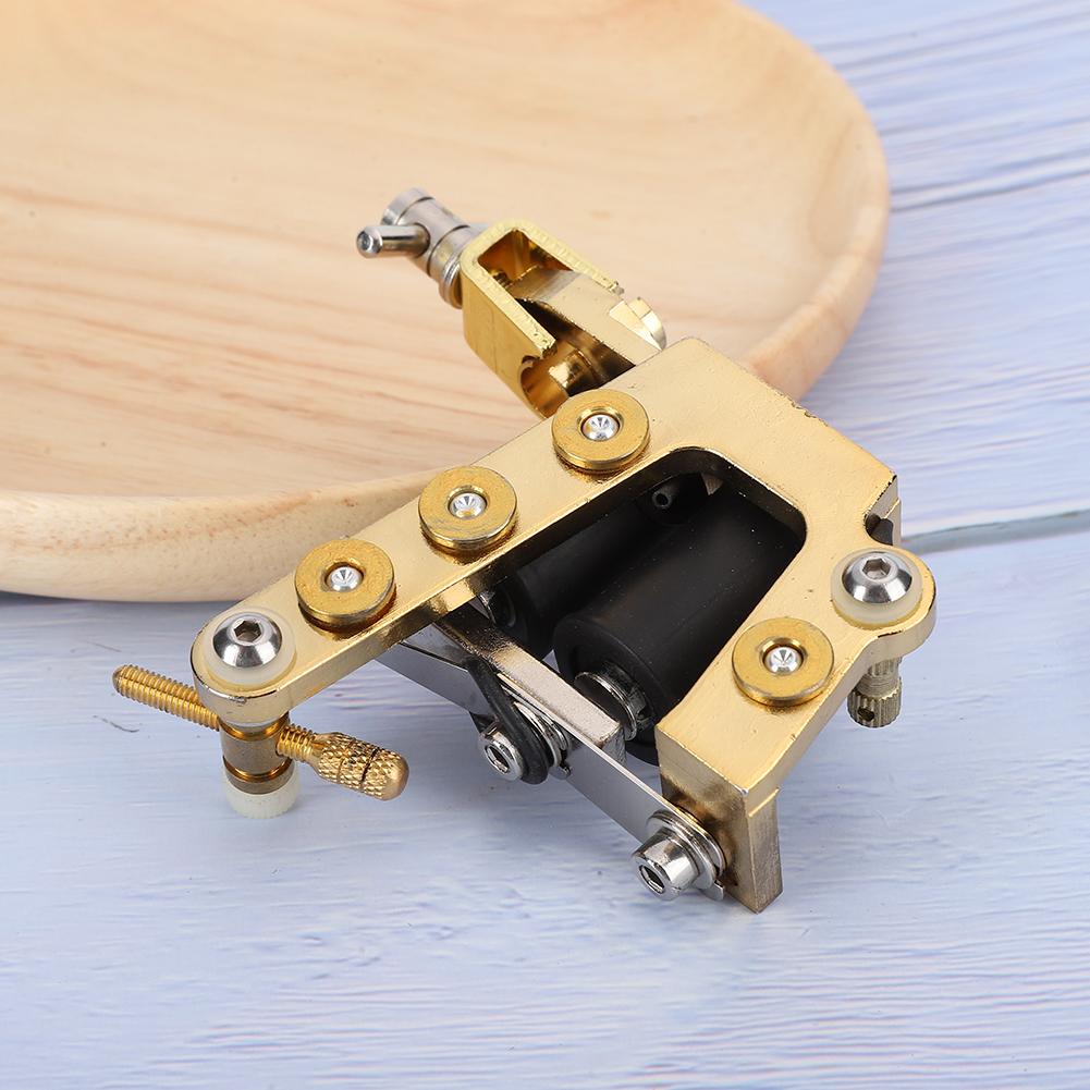 Professional Alloy Coil Tattoo Machine Strong Motor Liner Shader Tattoo MachineGold